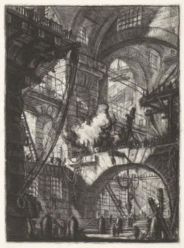 Dungeon with smoking fire