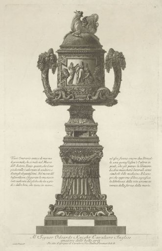 Urn on a pedestal