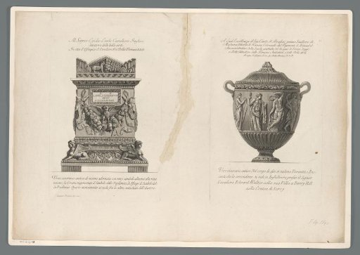 Ash vase and urn