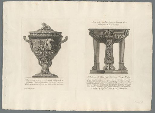 Ash vase and tripod