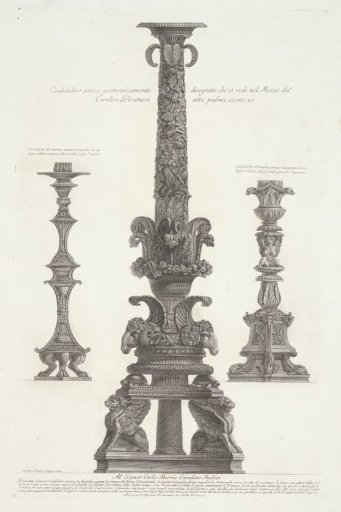 Three candelabra