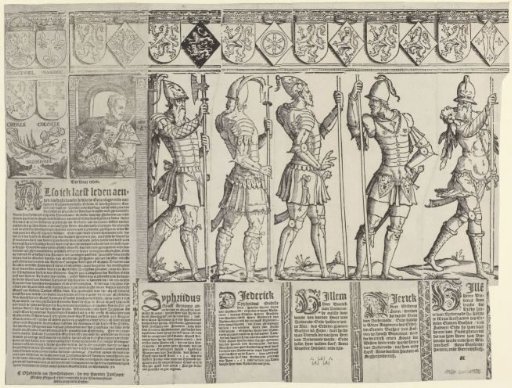 Lords of Brederode, from Zyphridus to Reinout III (left sheet)