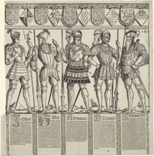 Lords of Brederode, from Zyphridus to Reinout III (right sheet)