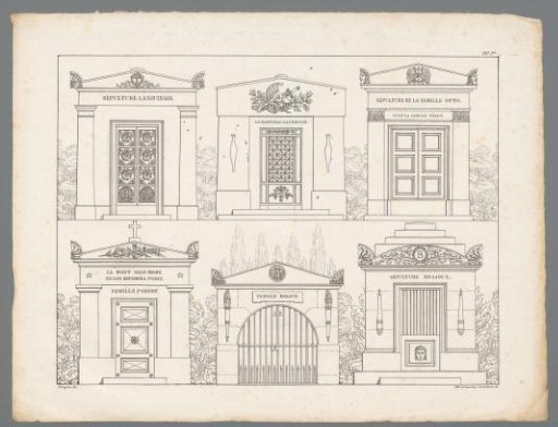 Six family grave monuments