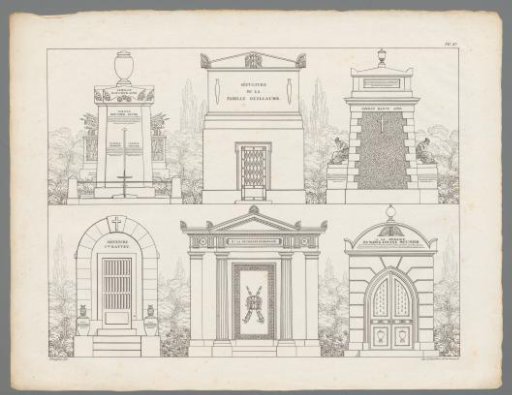 Six family grave monuments