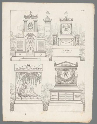 Five grave monuments
