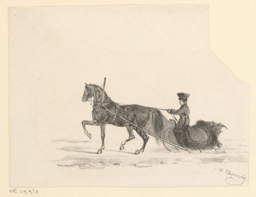 Horse with sleigh