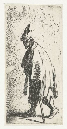 Beggar with a staff
