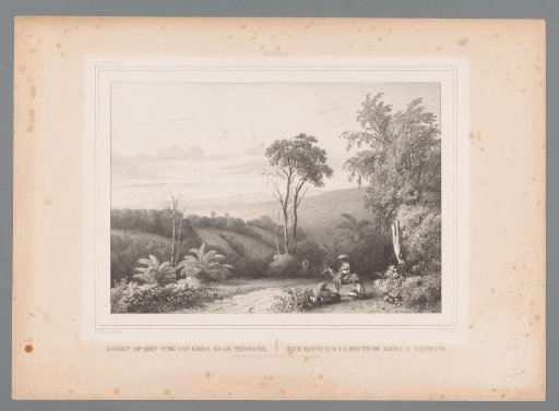 View of a rolling landscape with a country road in Indonesia