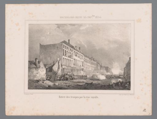 Entry of the Dutch troops into Brussels via the Rue Royale