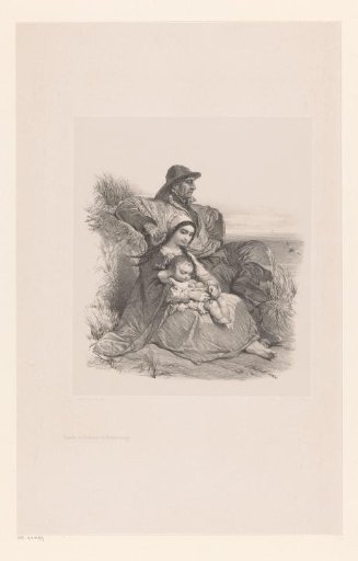 Fishing family from Blankenberge resting in the dunes