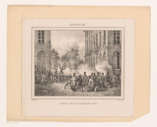 Fights at the Warande Park in Brussels, 1830