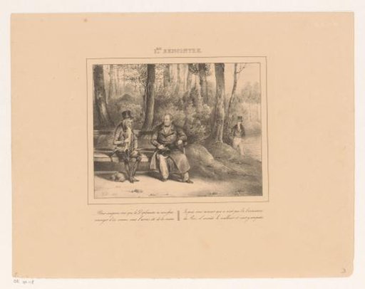 King William I speaking with a man in the park