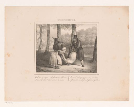 King William I helping a woman rise