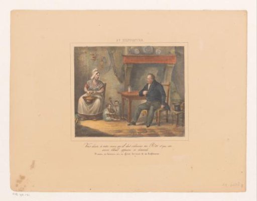 King William I speaking with a peasant woman, 1829