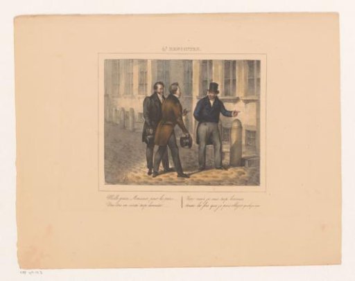 King William I showing two men the way, 1829