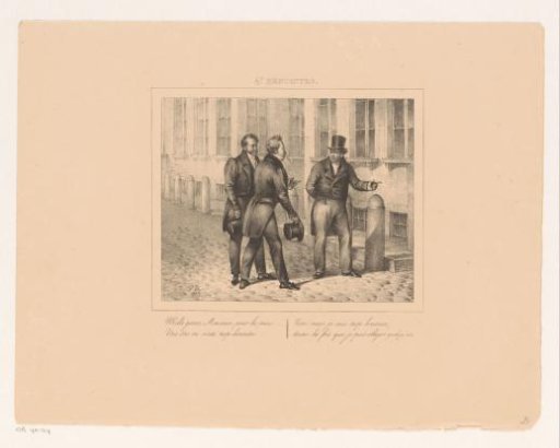 King William I showing two men the way