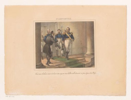 King William I punishing a flatterer, 1829