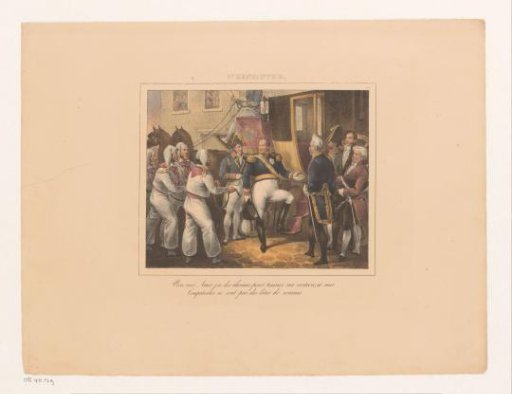 King William I refusing the offer of the quay-walkers, 1829
