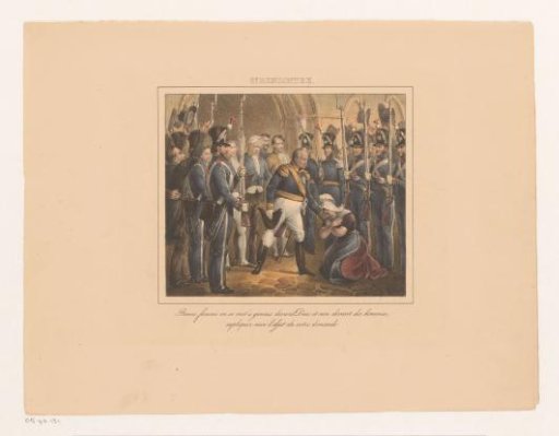 King William I with a kneeling woman, 1829