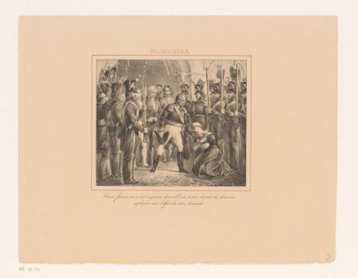 King William I with a kneeling woman