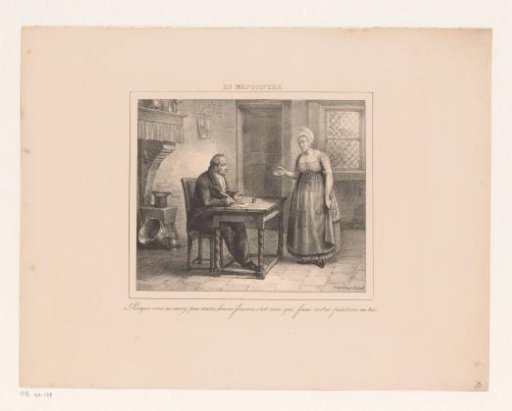 King William I writing a petition for a woman