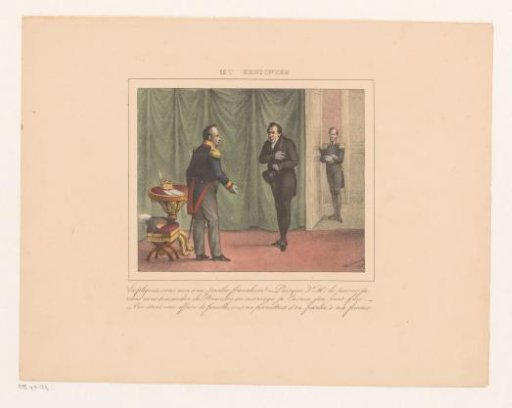 King William I receiving a young man who asks for the hand of his daughter, 1829