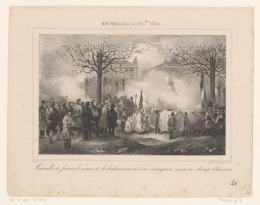 Funeral of Jenneval, Brussels 1830