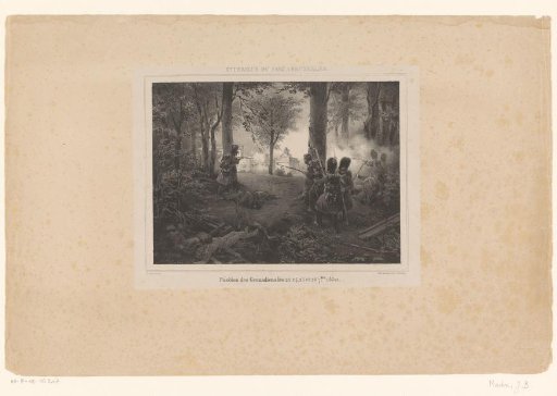 Grenadiers shooting from the Warandepark in Brussels, 1830