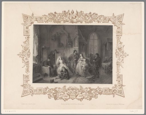 Boy reads a manuscript in company