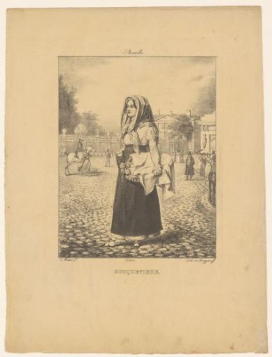 Flower seller on a square in Brussels
