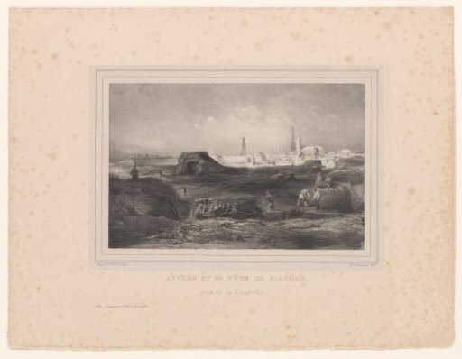 View of Antwerp and the Vlaams Hoofd, 1833