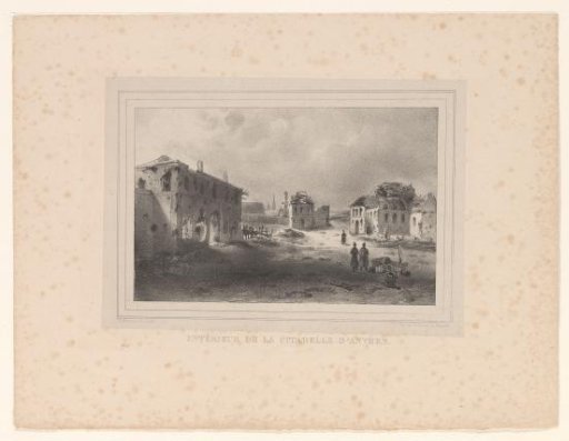 Courtyard of the Citadel of Antwerp, 1833