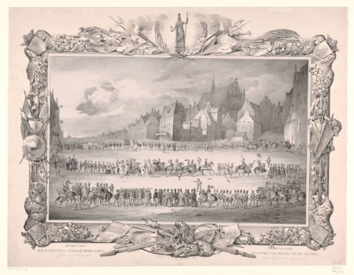 Entry of Duke John of Bavaria into Leiden on 18 August 1420, performed by the Leiden students on 8 February 1840