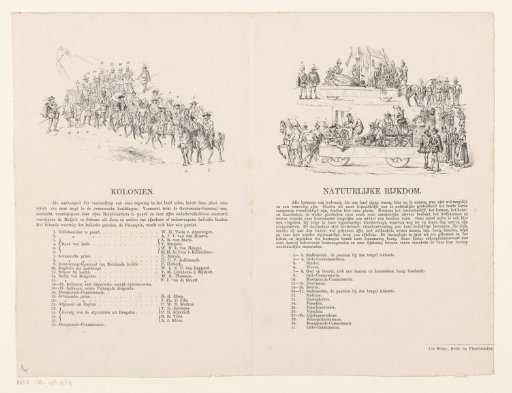 Explanation and legend for the fourth and fifth prints of the Utrecht Carnival in 1856