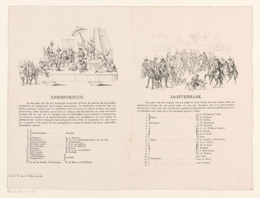 Explanation and legend for the sixth and seventh prints of the Utrecht Carnival in 1856