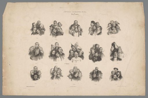 Fifteen depictions of groups of men