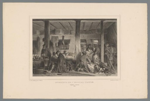Interior of the buried field hospital of the Citadel of Antwerp, 1832
