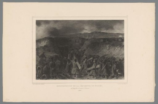 Building the mine gallery, 1832