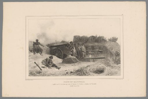 Artillery in action, 1832