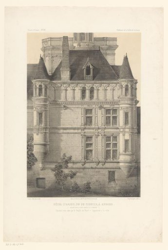 Facade of the town palace Logis Pincé in Angers