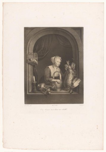 Woman with a Slaughtered Chicken in a Window