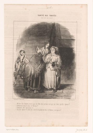 Old woman speaking to a neighbor in a stairwell