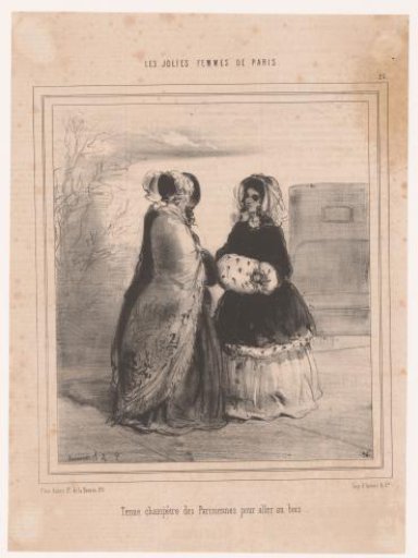 Three women in walking dress
