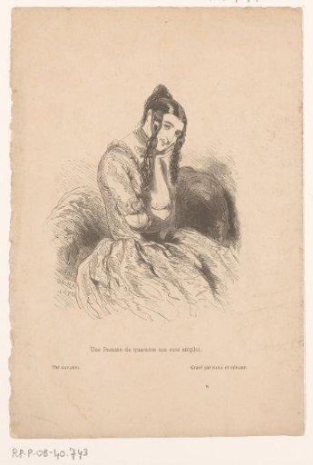 Forty-year-old unemployed woman