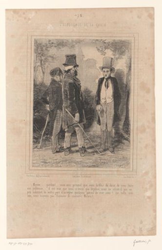 Two beggars asking money from a rich gentleman