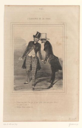 Two men taking leave of each other