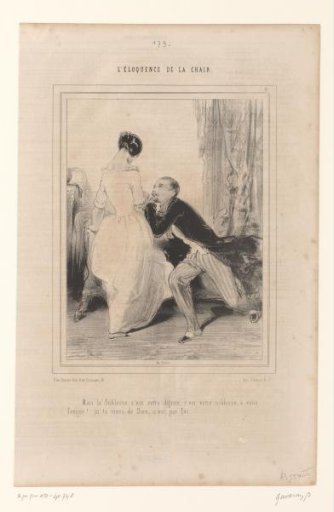 Man kneeling before a woman