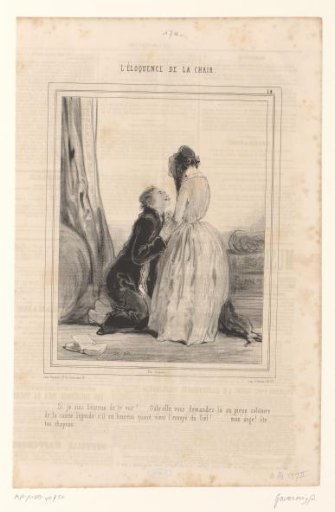Man kneeling before a woman