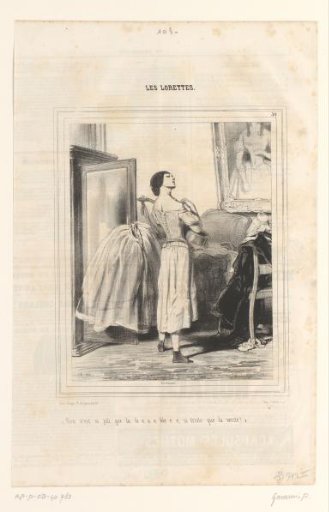 Singing woman in a chemise with a guitar